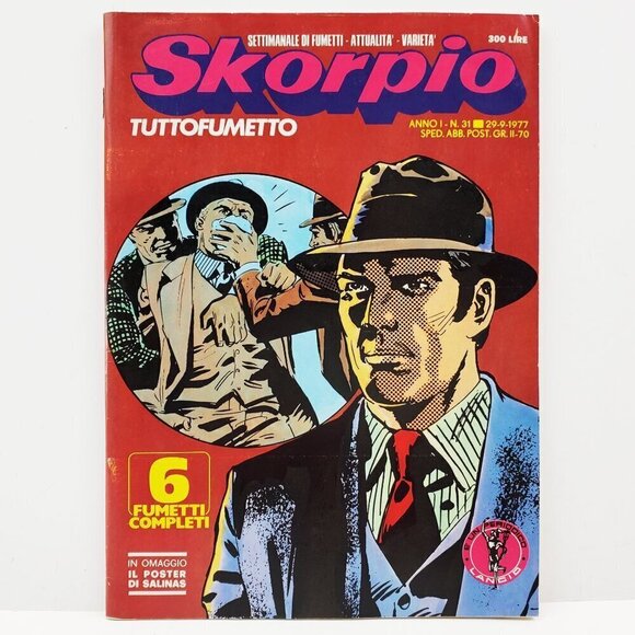 Skorpio Italian Comic Book #31 Lancio Vintage 1977 w/ Poster Tuttofumetto VF - Picture 1 of 11